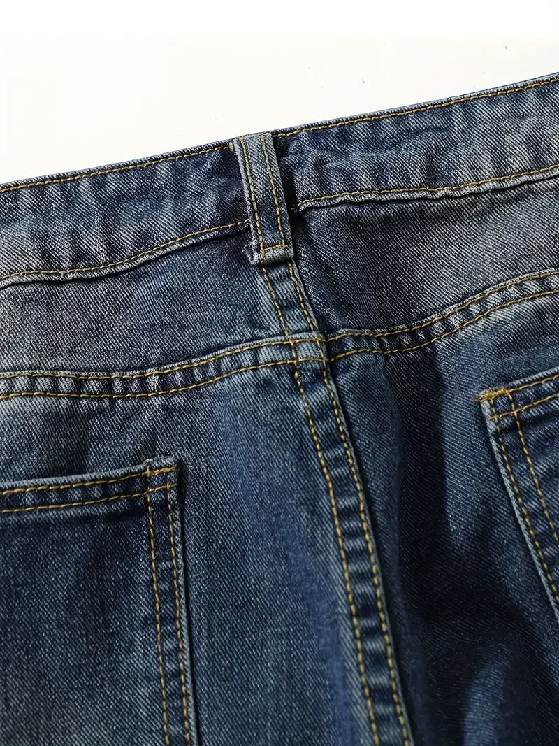 Dame Højtaljede Jeans Løs Pasform 7