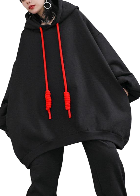 Dame Hoodie Sweatshirt med Hætte og Snøring til Afslappede Dage 0