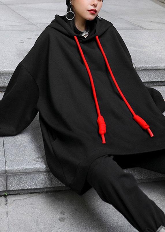 Dame Hoodie Sweatshirt med Hætte og Snøring til Afslappede Dage 2