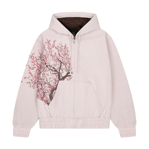 Dame Hoodie med Kirsebærblomster Design 0