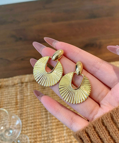 Dame Hoop Øreringe Fan-Formet Design 3