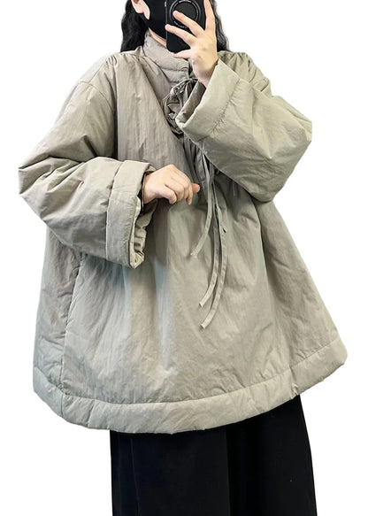 Dame Jakke Pullover Puffer med Standkrave Vinterstil 0