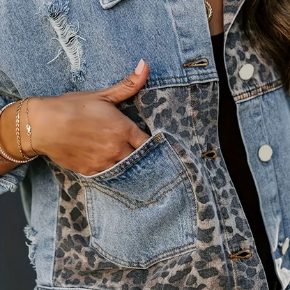 Dame Jakke Trendy Leopardprint Design 4