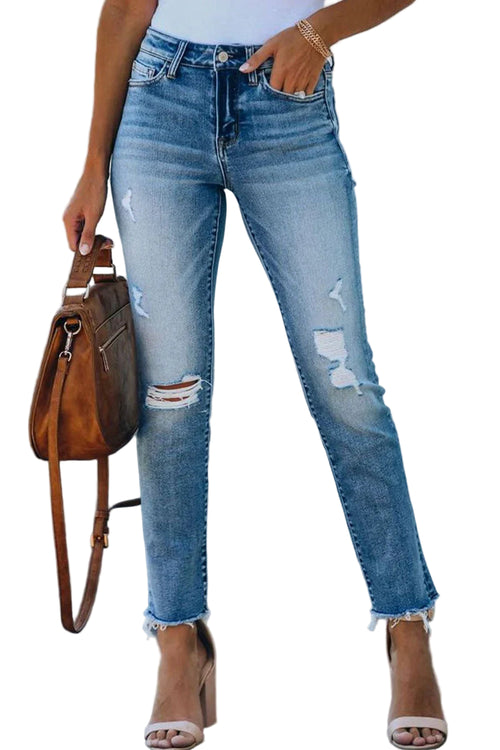 Dame Jeans Lige Ben Ripped 0