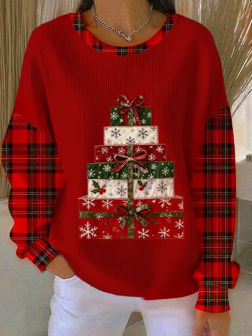 Dame Julesweater med Gaveprint 0