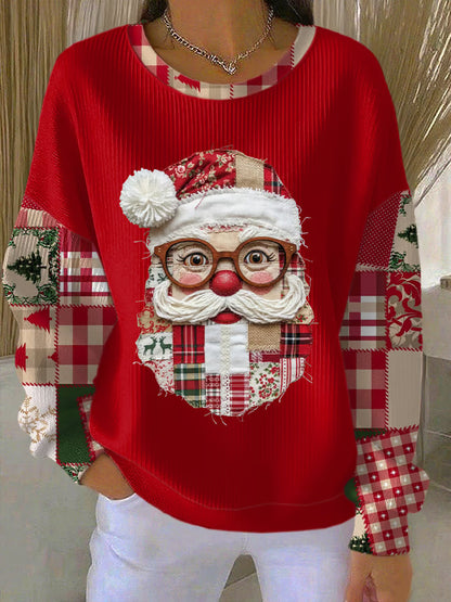 Dame Julesweater med Julemandsmotiv 1