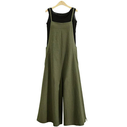 Dame Jumpsuit Casual med Brede Ben 3