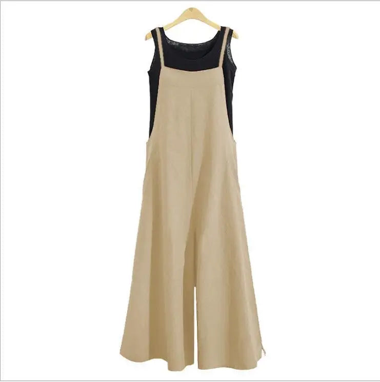 Dame Jumpsuit Casual med Brede Ben 9