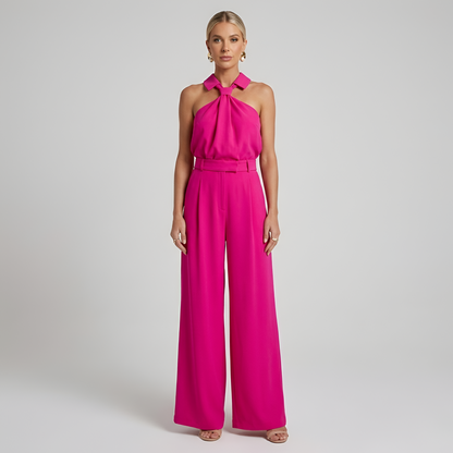 Dame Jumpsuit Halter Neck med Brede Ben til Aften og Fest 4