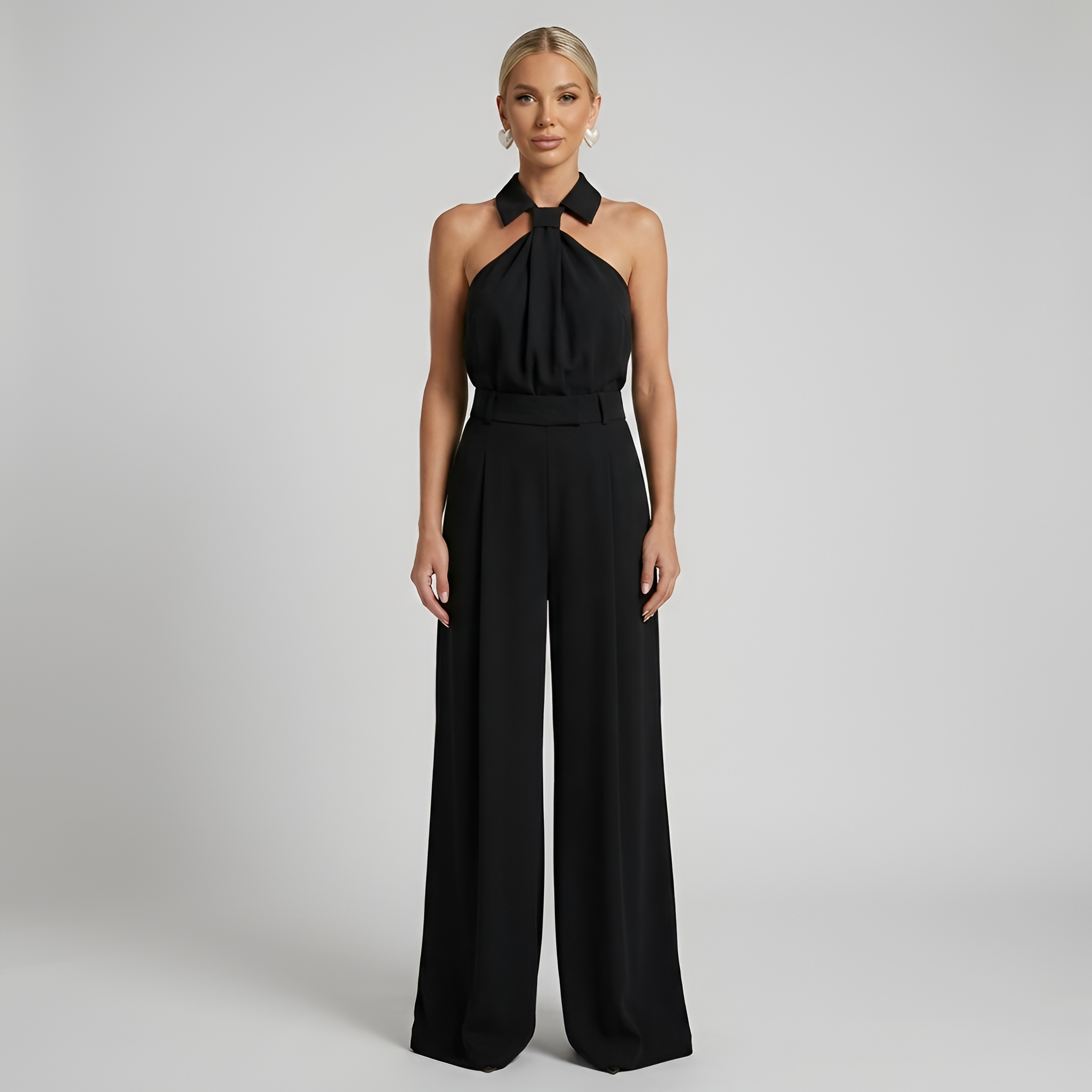 Dame Jumpsuit Halter Neck med Brede Ben til Aften og Fest 5