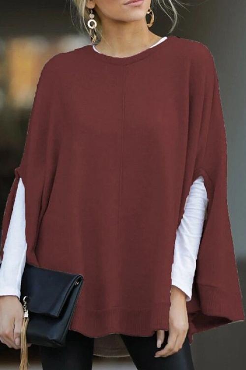 Dame Kappetrøje med Batwing Ærmer Casual 1