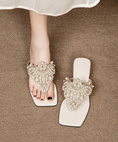 Dame Kile Flip Flops med Perle Detaljer 1