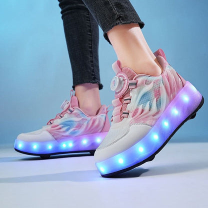 Dame LED Lys Sko med Rulleskøjte Funktion Moderne Design 1