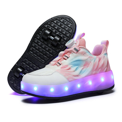 Dame LED Lys Sko med Rulleskøjte Funktion Moderne Design 3