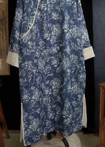 Dame Lang Parka Patchwork Design Sideåben 3