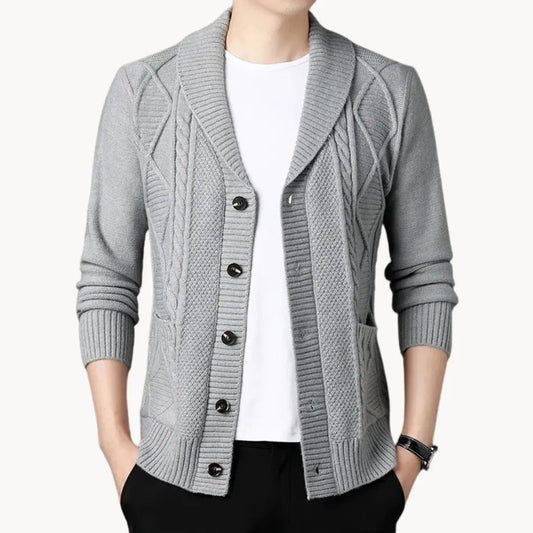 Dame Langærmet Cardigan V-ringet Med Ribbede Detaljer 0