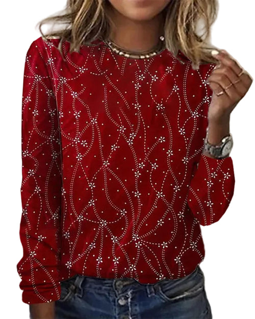 Dame Langærmet Top Trendy Design 0