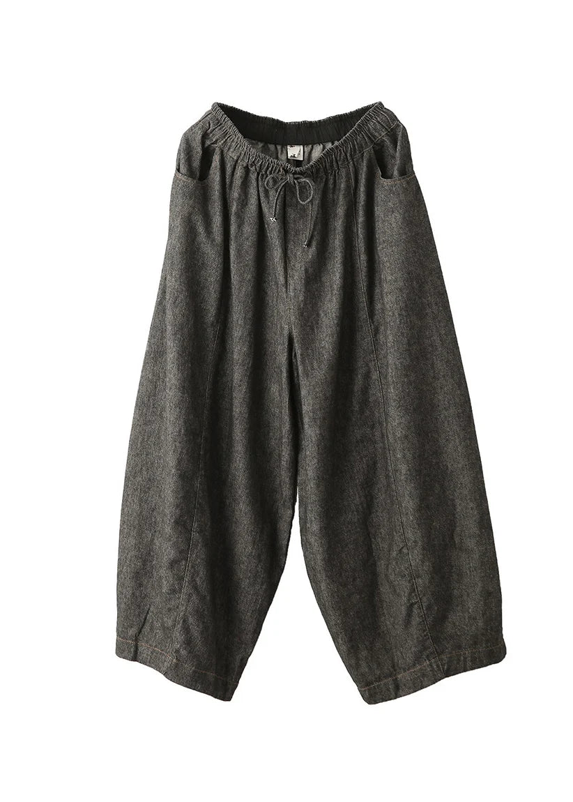 Dame Lanternebukser Casual med Elastisk Talje 4