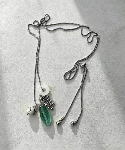 Dame Lariat Halskæde Unikt Design Justerbar Lengde 1