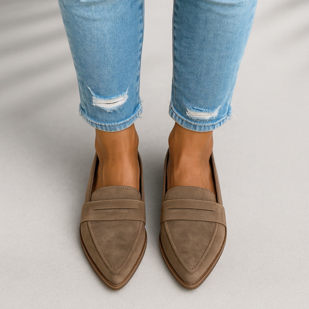 Dame Loafers Komfortable Tå Design 4
