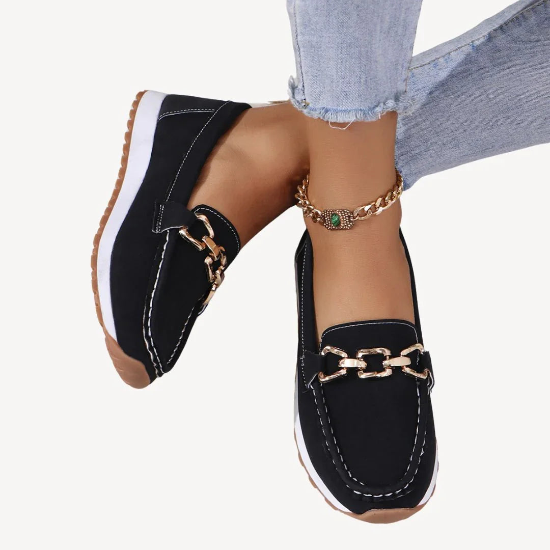 Dame Loafers med Kædedetaljer 1