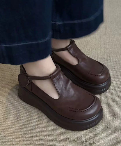 Dame Loafers med Plateau og Spænde 0