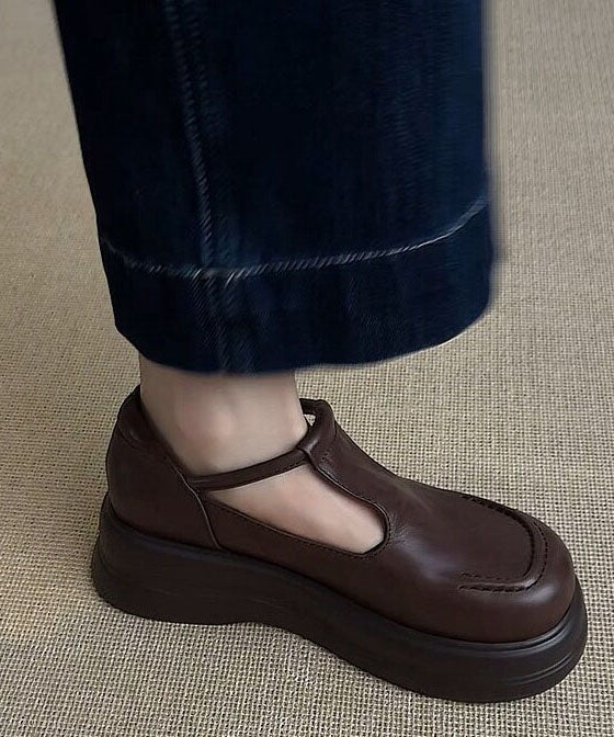 Dame Loafers med Plateau og Spænde 3