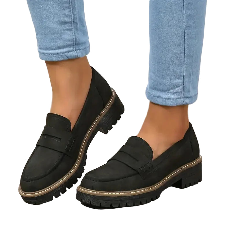 Dame Loafers med Platform Design 0