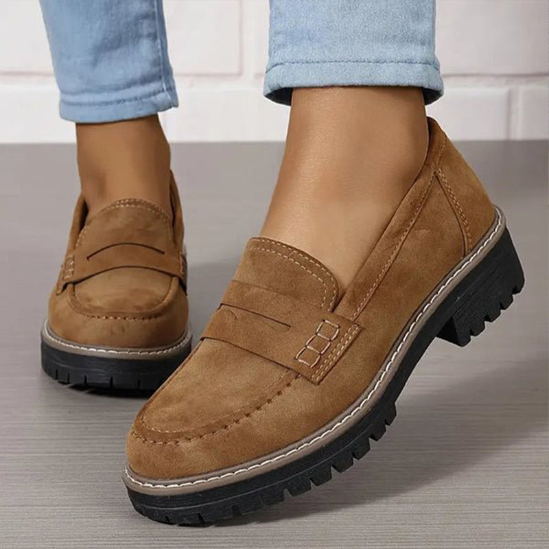Dame Loafers med Platform Design 5