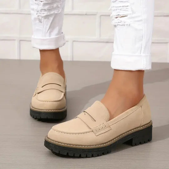 Dame Loafers med Platform Design 6