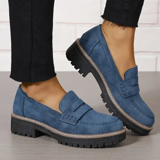 Dame Loafers med Platform Design 8