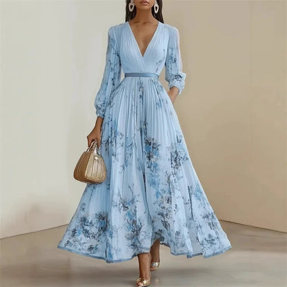 Dame Maxi Kjole A-line med Print 0
