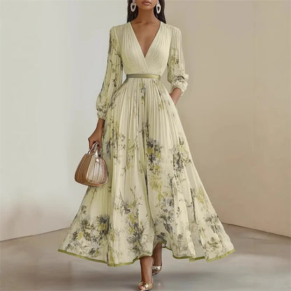 Dame Maxi Kjole A-line med Print 3