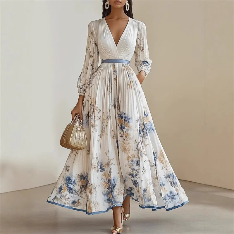 Dame Maxi Kjole A-line med Print 6