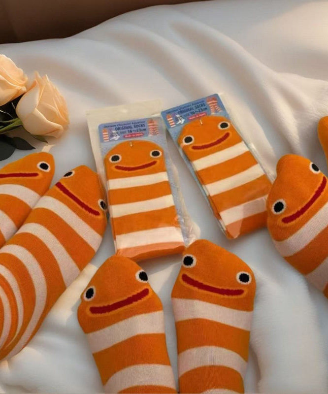 Dame Mid Calf Sokker med Tegneseriestriber 0
