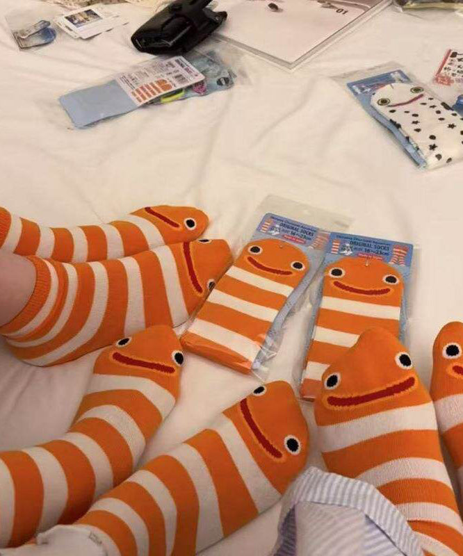 Dame Mid Calf Sokker med Tegneseriestriber 2