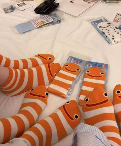 Dame Mid Calf Sokker med Tegneseriestriber 2