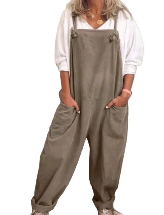 Dame Oversize Jumpsuit med Store Lommer 0