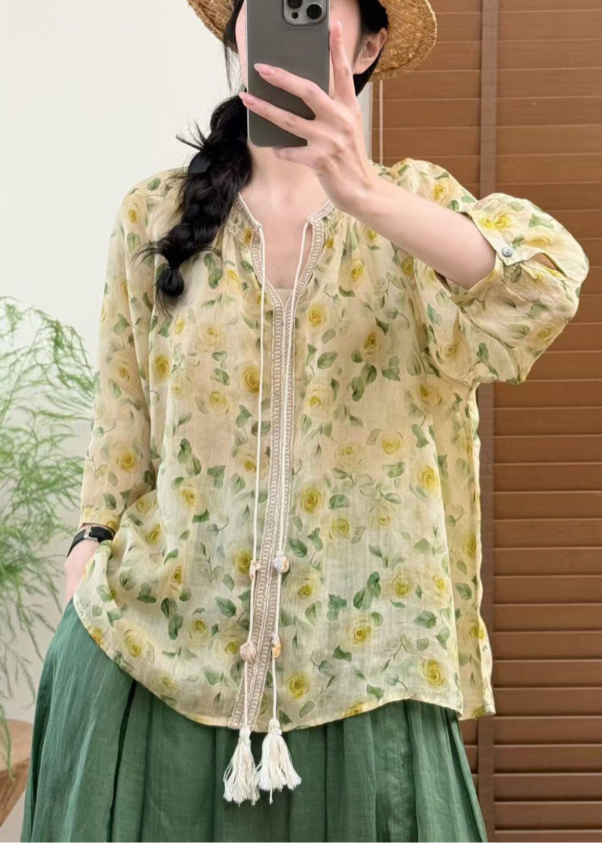 Dame Oversize Skjorte Med Print Trendy Style 1