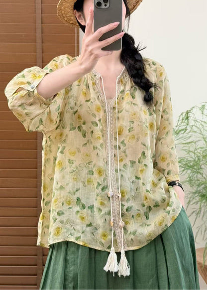 Dame Oversize Skjorte Med Print Trendy Style 3