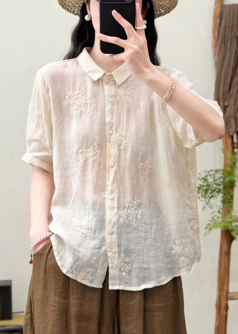 Dame Oversize Top med Broderi - Trendy og Komfortabel Toppe til Damer 1