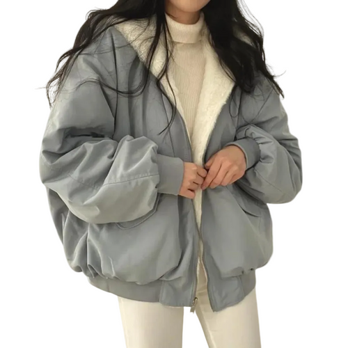 Dame Oversize Vinterjakke Trendy 0
