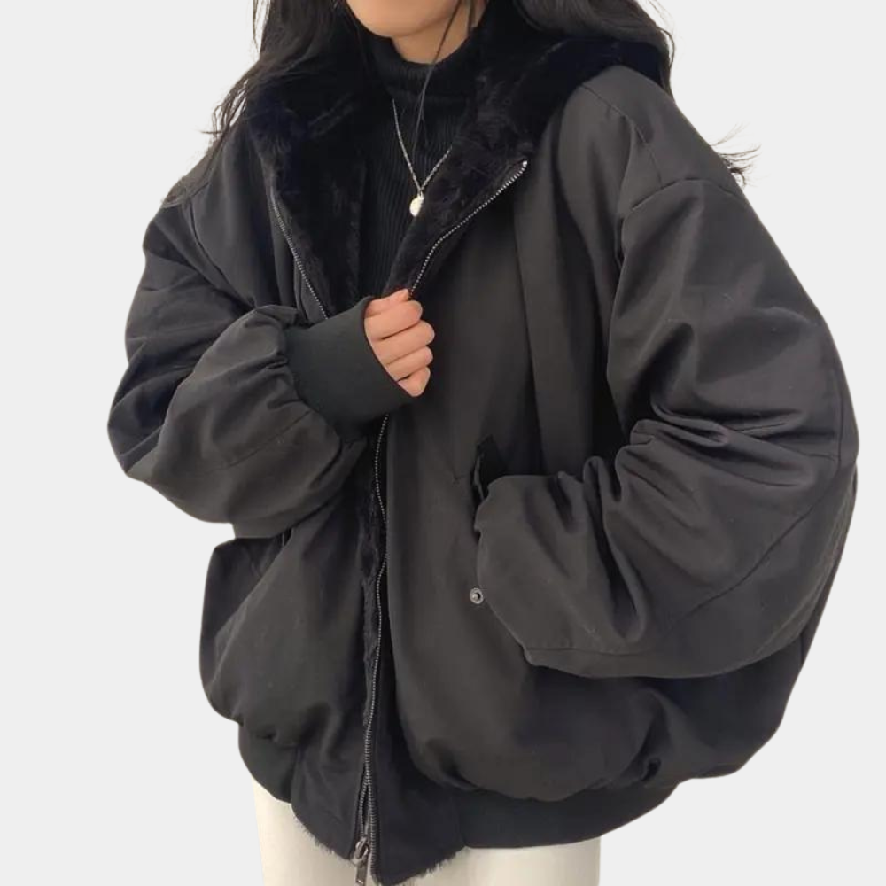 Dame Oversize Vinterjakke Trendy 3