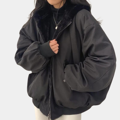 Dame Oversize Vinterjakke Trendy 3