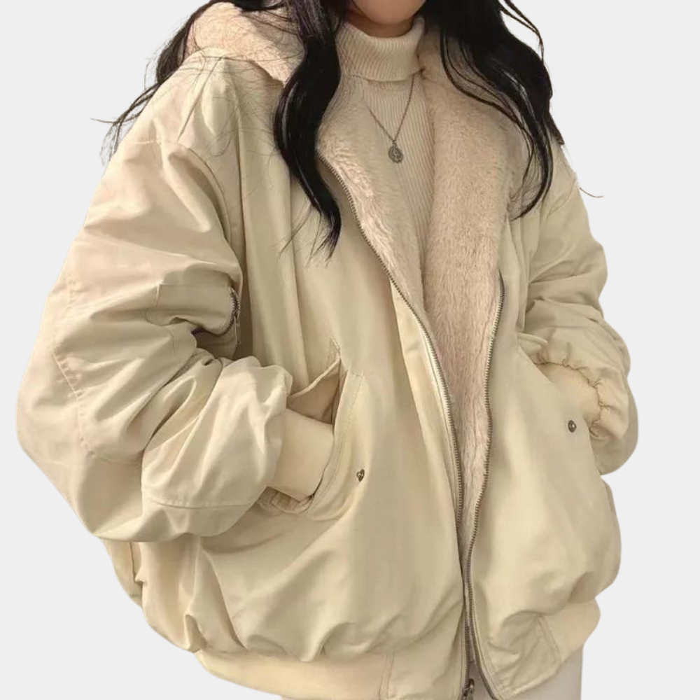 Dame Oversize Vinterjakke Trendy 4