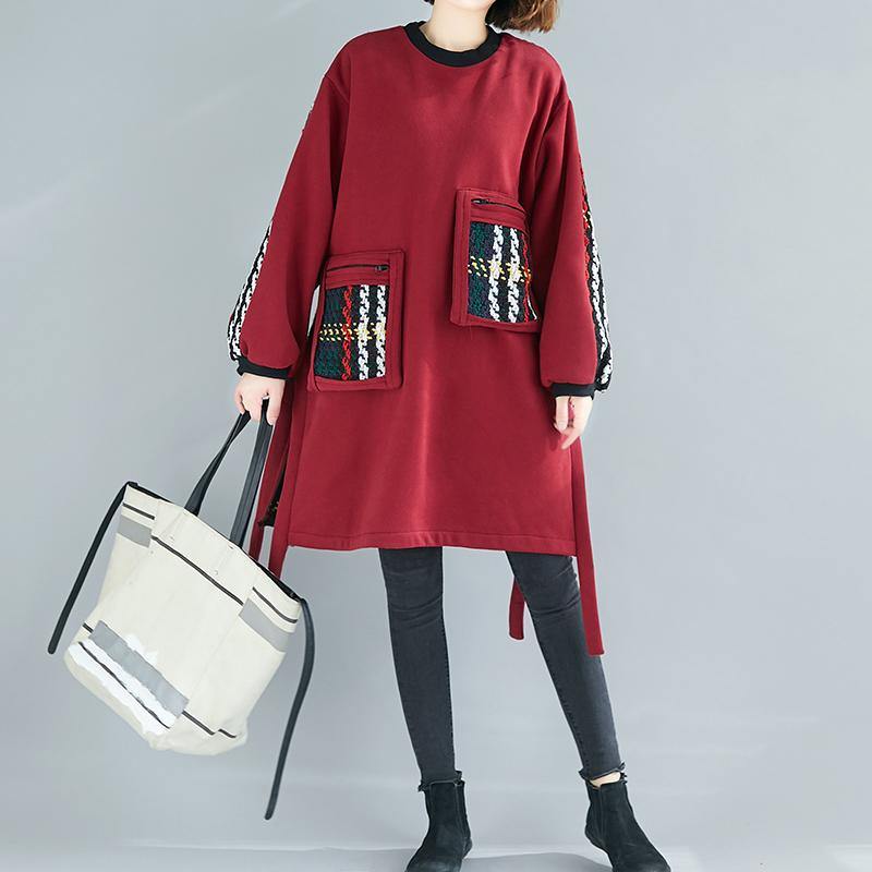 Dame Oversized Kjole med Patchwork Design til Sommer og Fest 1