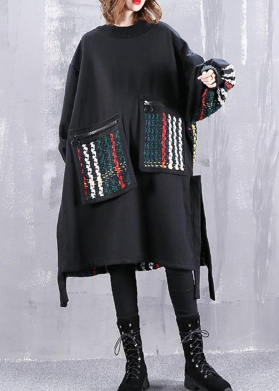 Dame Oversized Kjole med Patchwork Design til Sommer og Fest 3