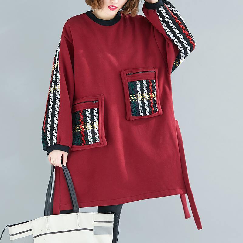 Dame Oversized Kjole med Patchwork Design til Sommer og Fest 6