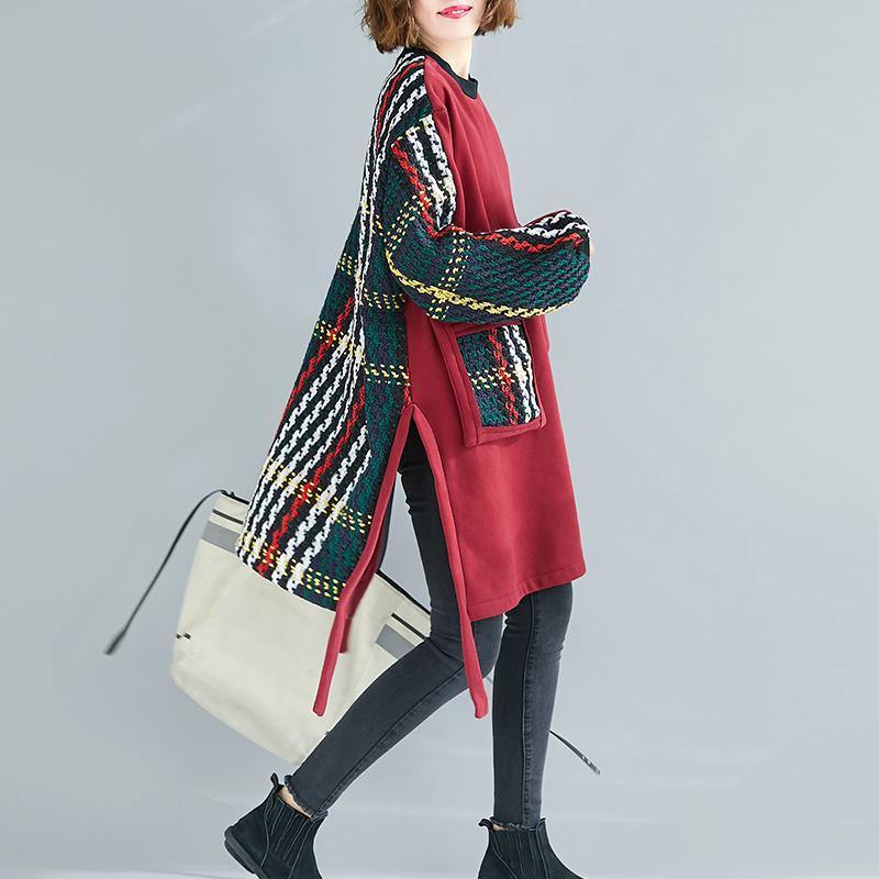 Dame Oversized Kjole med Patchwork Design til Sommer og Fest 7