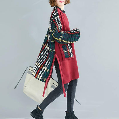 Dame Oversized Kjole med Patchwork Design til Sommer og Fest 7